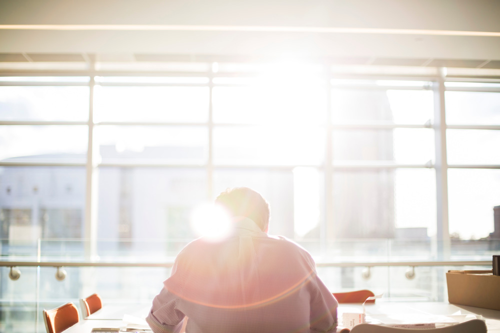 Man working at desk